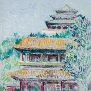 周碧初油畫作品《北京風景》欣賞