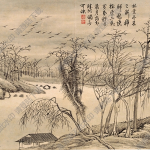 清 錢維城《山水花鳥》-4國(guó)畫高清大圖下載