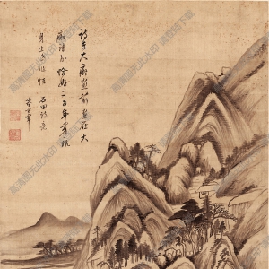 明 董其昌《山水》國(guó)畫(huà)高清大圖下載