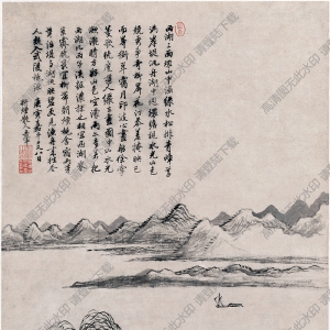 王翚 柳岸江洲圖 國(guó)畫(huà)高清大圖下載