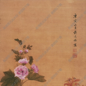 清 蔣廷錫《蜀葵萱花圖》國(guó)畫高清大圖下載