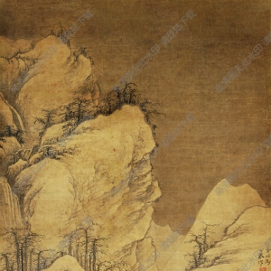 元 曹知白《雪山圖》國(guó)畫(huà)高清大圖下載