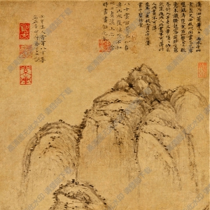 曹知白超高清《疏松幽岫圖》國(guó)畫(huà)百度云網(wǎng)盤(pán)下載