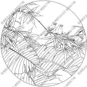 竹子白描線稿11高清圖片下載