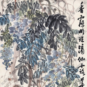 陳半丁國(guó)畫作品 紫藤圖 高清下載