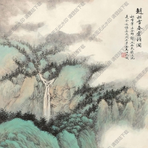 吳湖帆國畫 春山霧靄圖 高清大圖下載