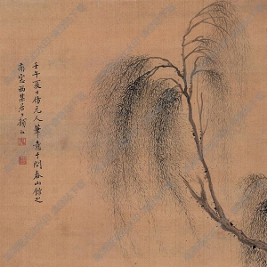 顧洛國(guó)畫 擔(dān)花圖 高清大圖下載