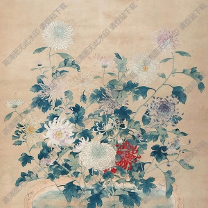 錢維城作品 盆菊?qǐng)D 高清大圖下載