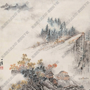 陶一清國(guó)畫(huà) 春山圖 高清大圖下載