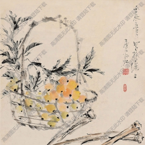 虛谷國(guó)畫(huà)作品 五瑞圖 高清下載