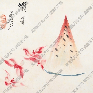 虛谷國(guó)畫(huà)作品 消暑 高清下載