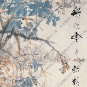 虛谷國(guó)畫(huà)作品 紫綬金章圖4 高清下載