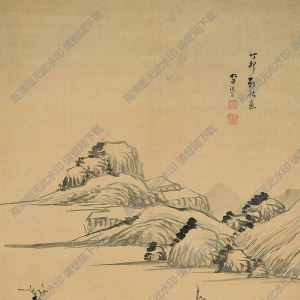 李流芳國(guó)畫(huà) 秋林平遠(yuǎn) 高清大圖下載