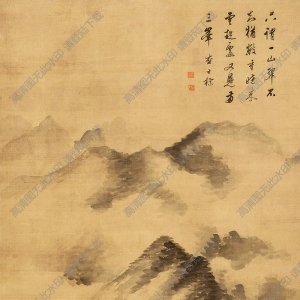 查士標(biāo)國(guó)畫 翠屏云曉 高清大圖下載