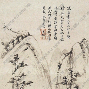 查士標(biāo)國(guó)畫(huà) 山村圖 高清大圖下載