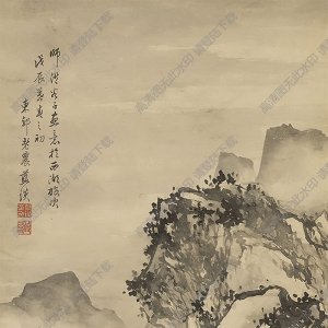 藍(lán)瑛作品 松下問(wèn)童子 高清大圖下載