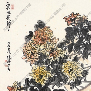 諸樂(lè)三國(guó)畫(huà) 菊石圖 高清大圖下載