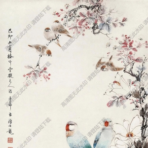 顏伯龍國(guó)畫(huà) 花鳥(niǎo) (8) 高清大圖下載