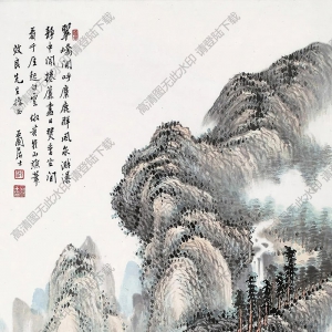 張石園國(guó)畫(huà) 山水 (6) 高清大圖下載