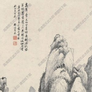 黃鼎國(guó)畫(huà) 遠(yuǎn)樹(shù)涵秋圖 高清大圖下載