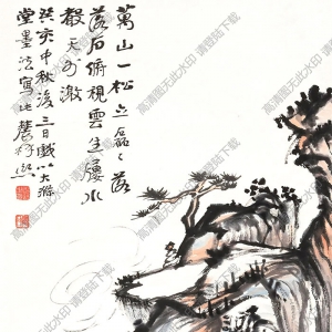 曾熙國(guó)畫(huà) 仿石濤山水 高清大圖下載