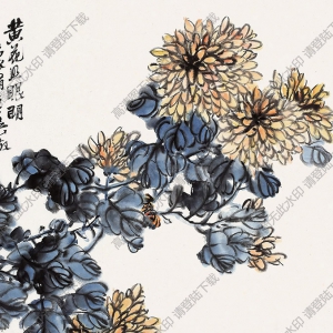 吳徵國(guó)畫(huà) 黃花照眼明 高清大圖下載