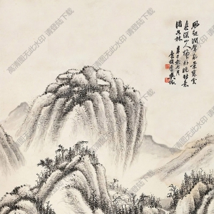 吳徵國(guó)畫(huà) 秋山圖 (2) 高清大圖下載