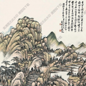 吳徵國(guó)畫(huà) 秋山圖 (3) 高清大圖下載